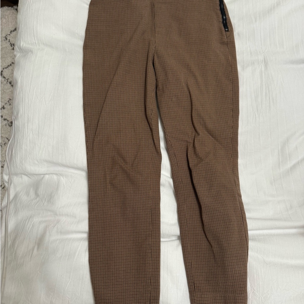Everlane Women's Brown Checkered Skinny Pants